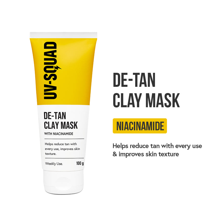 De-tan Clay Mask with Niacinamide | UV-Squad